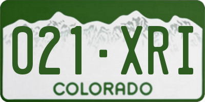 CO license plate 021XRI