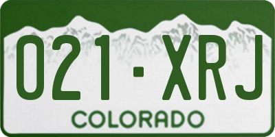 CO license plate 021XRJ