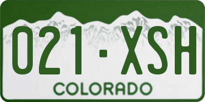 CO license plate 021XSH