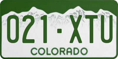 CO license plate 021XTU
