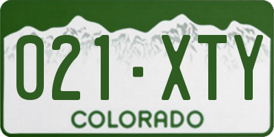 CO license plate 021XTY