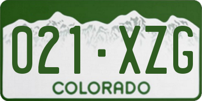 CO license plate 021XZG
