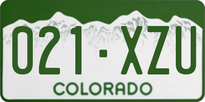CO license plate 021XZU