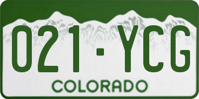 CO license plate 021YCG