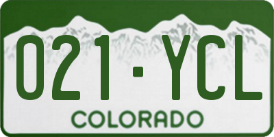 CO license plate 021YCL
