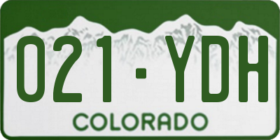 CO license plate 021YDH