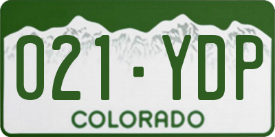 CO license plate 021YDP