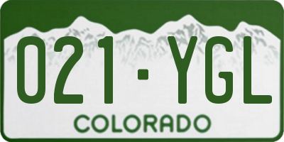 CO license plate 021YGL