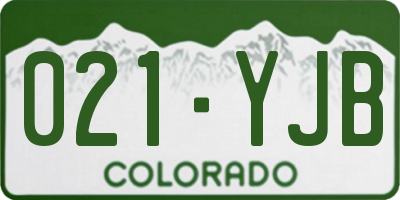 CO license plate 021YJB