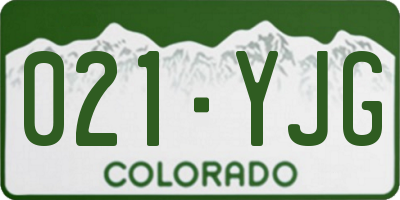 CO license plate 021YJG