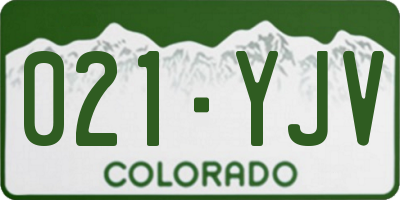 CO license plate 021YJV
