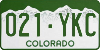 CO license plate 021YKC