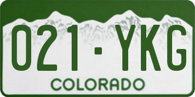 CO license plate 021YKG