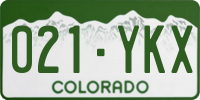 CO license plate 021YKX