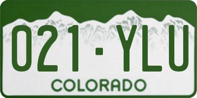 CO license plate 021YLU