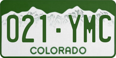 CO license plate 021YMC