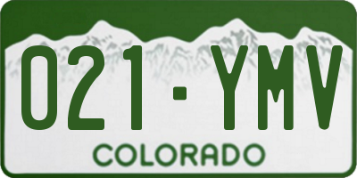 CO license plate 021YMV