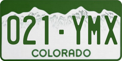 CO license plate 021YMX