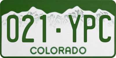CO license plate 021YPC