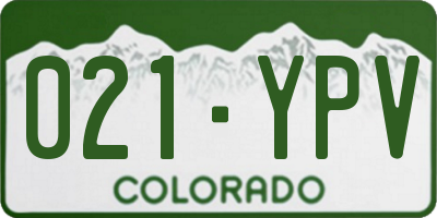 CO license plate 021YPV