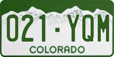 CO license plate 021YQM