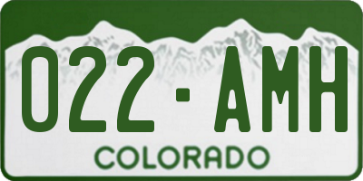 CO license plate 022AMH