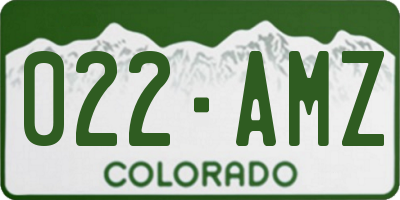 CO license plate 022AMZ