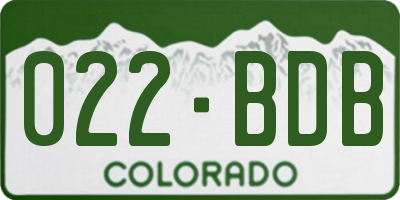 CO license plate 022BDB