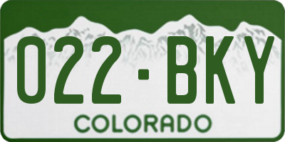 CO license plate 022BKY