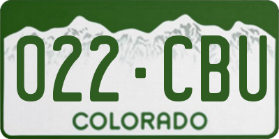 CO license plate 022CBU
