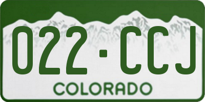 CO license plate 022CCJ
