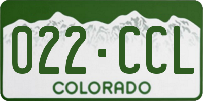 CO license plate 022CCL