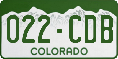 CO license plate 022CDB