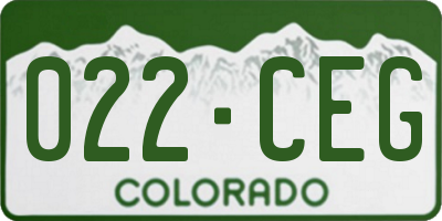 CO license plate 022CEG