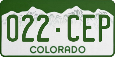CO license plate 022CEP