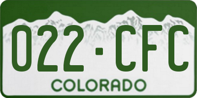 CO license plate 022CFC
