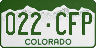 CO license plate 022CFP