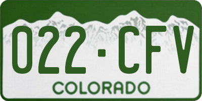 CO license plate 022CFV