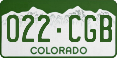 CO license plate 022CGB