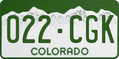 CO license plate 022CGK