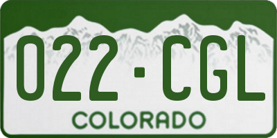CO license plate 022CGL