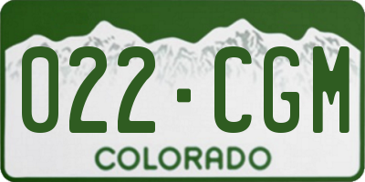 CO license plate 022CGM