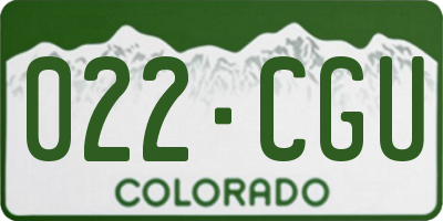 CO license plate 022CGU