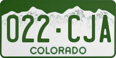 CO license plate 022CJA