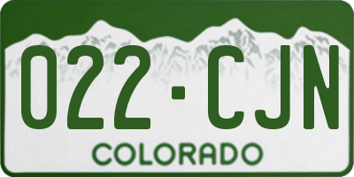 CO license plate 022CJN