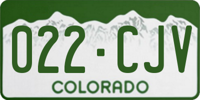 CO license plate 022CJV