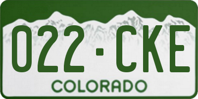 CO license plate 022CKE