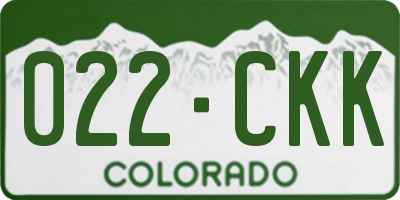 CO license plate 022CKK
