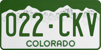 CO license plate 022CKV