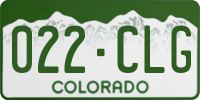 CO license plate 022CLG